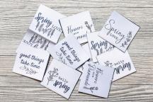 Suunnittelija-setti tekstiilimerkit 'spring love' Unikatilta - Nimikenumero 9103